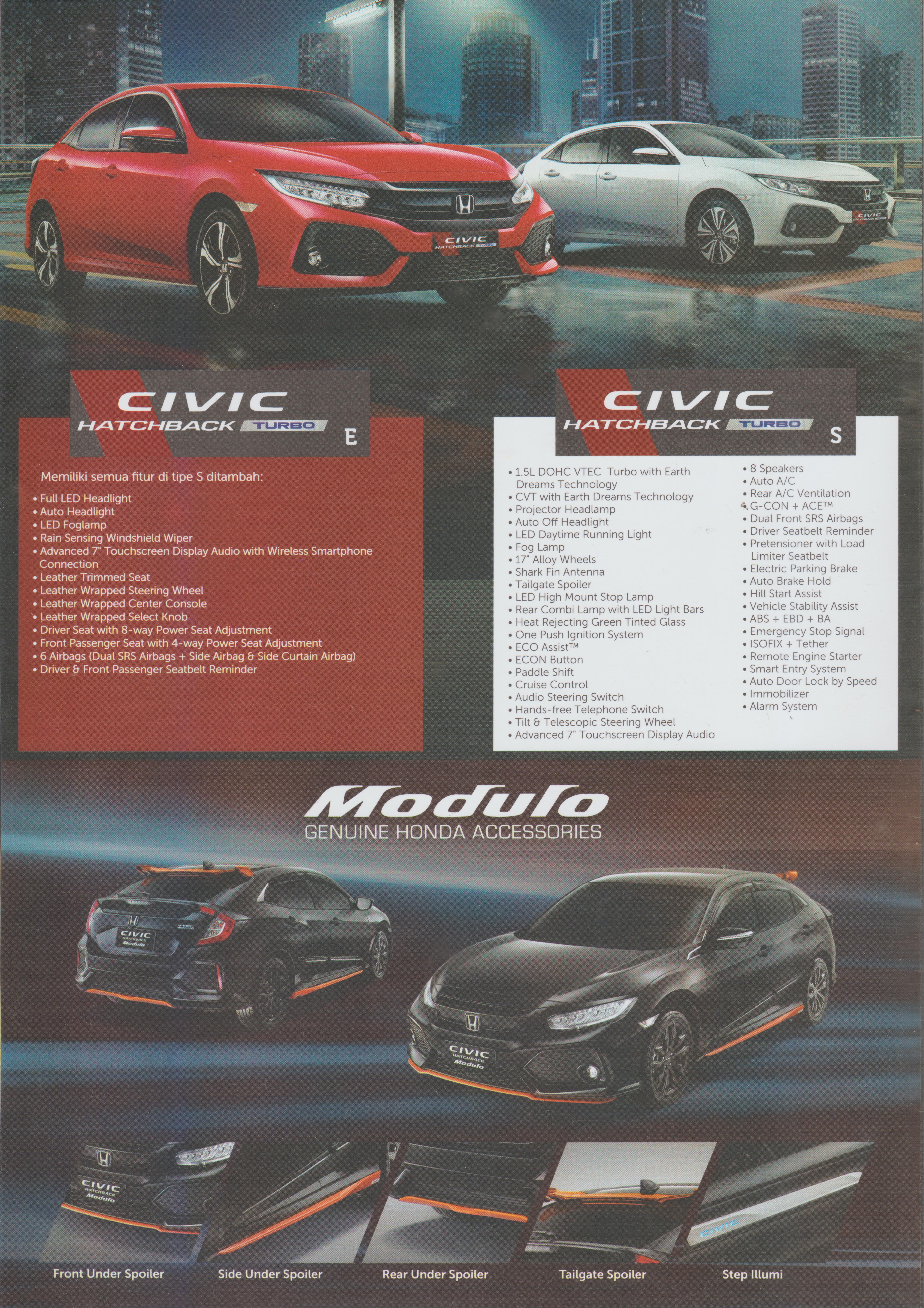 2018 Honda Civic Hatchback Brochure Indonesian Car Brochure
